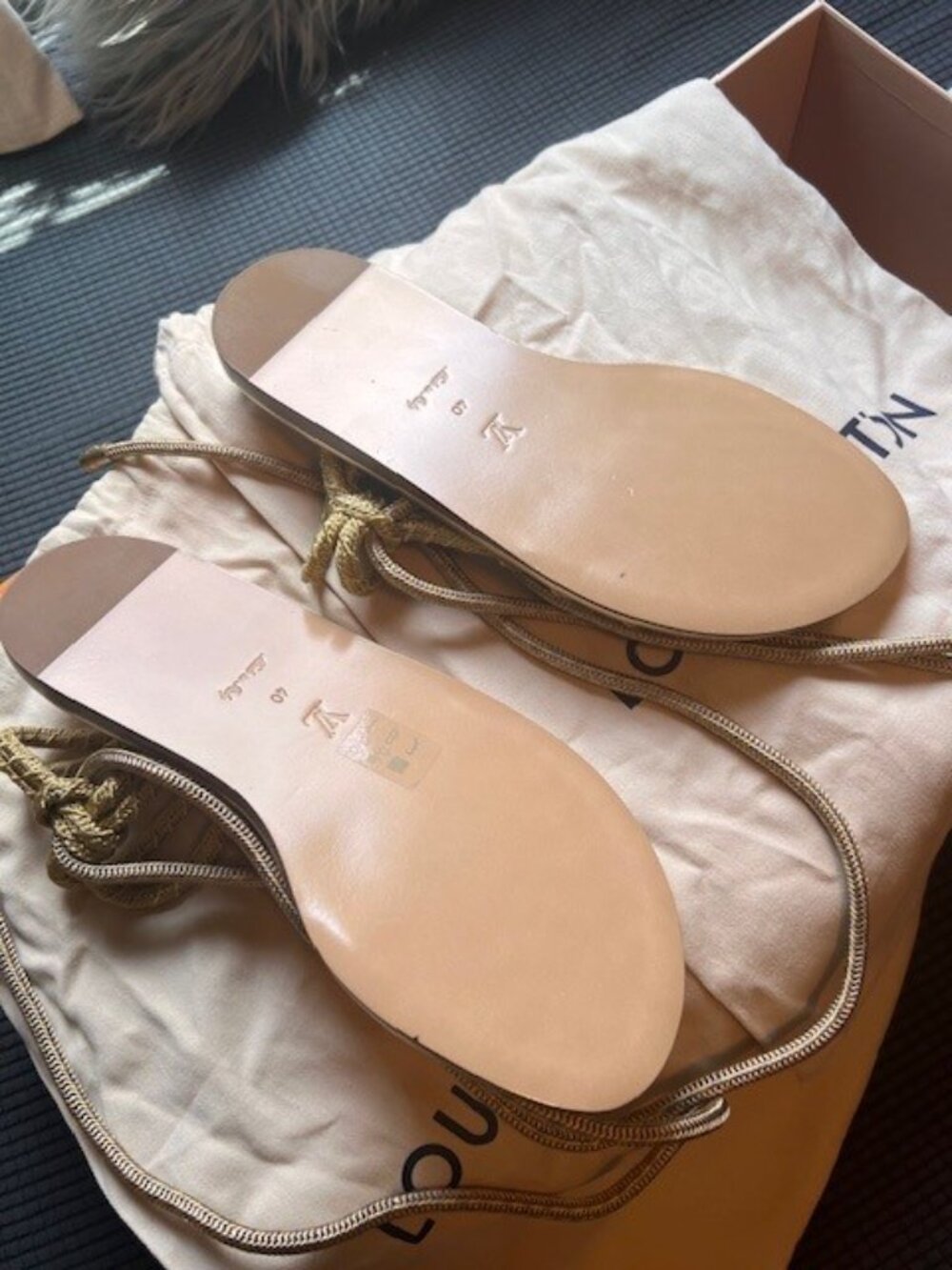 Strappy Tie Louis Vuitton Sandals - Picture 2 of 9